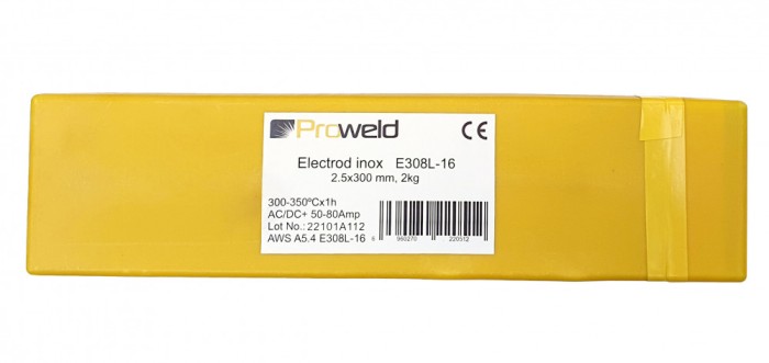 ProWELD E308L-16 electrod inox, 2.5x300mm, tub 2kg ProAdvanced PowerfulTools