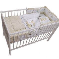 Lenjerie MyKids Teddy Play Bej 4 Piese M2 140x70