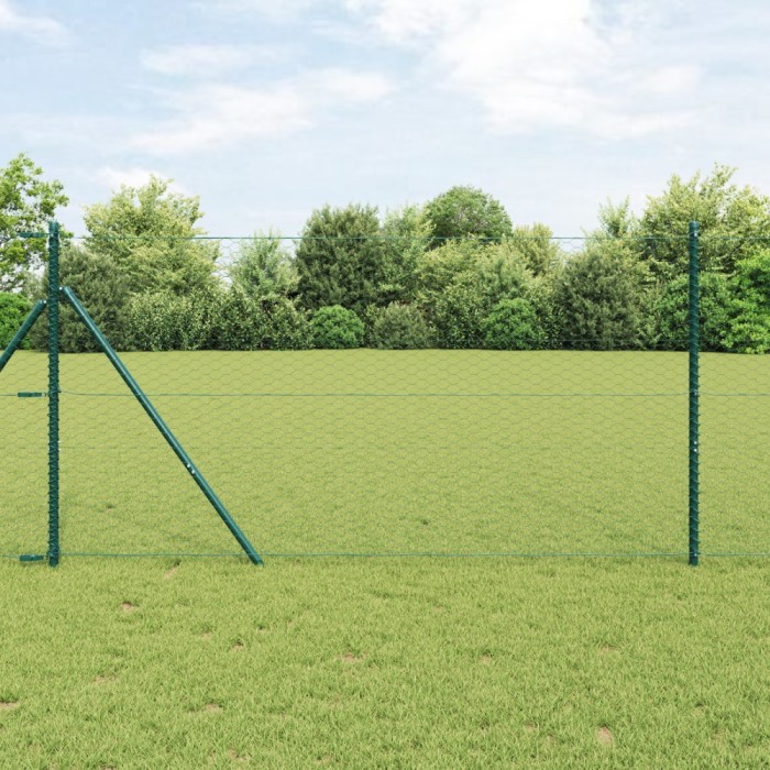 vidaXL Gard Hexagonal Verde 1,4x50 m Oțel