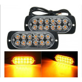Set Lampi Agabaritice Stroboscop 12 LED-uri Auto Utilaje Avertizare Stroboscoape Platforma Remorci