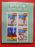 GHANA, SPORT MEXIC - BLOC MNH