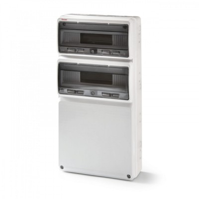 Tablou neechipat ABS 32 module 2 usi de vizitare transparente cu 16 module 685x330x155mm IP65 foto