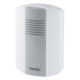 Sonerie Home D 6 cu fir/fara fir, 8 melodii, Alb-gri, Plastic, Montaj Aparent, Dimensiuni 98x155x38mm