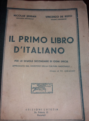 IL PRIMO LIBRO D ITALIANO Nicolae Serban, Vincenzo de Ruvo foto