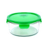 Caserola rotunda din sticla Peterhof PH-10086, 740 ml, verde