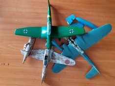 Trei machete avion incomplete Stuka Mitsubishi Heinkel defecte 1:72 K2