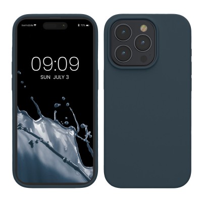 Husa Kwmobile pentru Apple iPhone 15 Pro, Verde inchis, Silicon, KWM000020CC013C foto