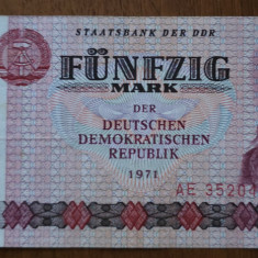 50 mark 1971, DDR / RDG / Germania