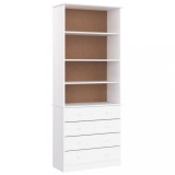 Cumpara ieftin Biblioteca cu sertare &bdquo;ALTA&rdquo; alb 77x35x186,5 cm lemn masiv pin