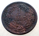 F.036 UNGARIA 1 KRAJCZAR 1887 KB