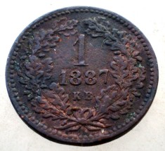 F.036 UNGARIA 1 KRAJCZAR 1887 KB