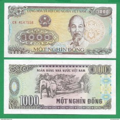 = VIETNAM - 1000 DONG ? 1988 - UNC - NECIRCULATE = foto