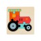 Puzzle Educaționale din lemn &ndash; Forme și Animale Tractor