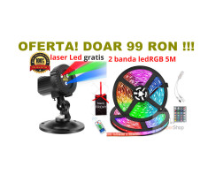 BLACK FRIDAY! OFERTA UNICA PROIECTOR CU LEDURI CRACIUN+2 BENZI 5+5 METRI LEDURI! foto