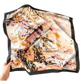 Cumpara ieftin Esarfa din satin Orange and Black