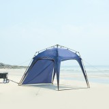 Pavilion gradina cu LED Barendrecht 250x250x190cm albastru [pro.tec] HausGarden Leisure