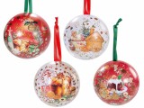 Cumpara ieftin Set 12 globuri brad Craciun metal Christmas Delights 9 cm
