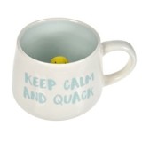 Cana decorativa ceramică cu ratuscă 3D Keep Calm And Quack, CMCLASS