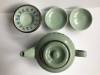 Set ceainic chinezesc 4 piese culoare verde jad