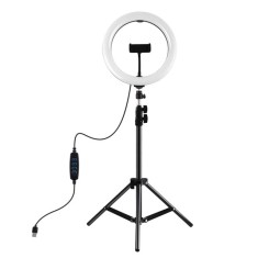 Inel luminos L cu suport pentru vlogging, 10,2 inchi, 26 cm, video, cu deplasare de 1,1 mInel luminos L cu suport pentru vlogging, 10,2 inchi, 26 cm, foto