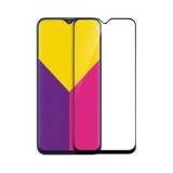Folie de sticla FULL GLUE pentru Samsung Galaxy A10, GloMax 3D Negru, lipici pe toata suprafata