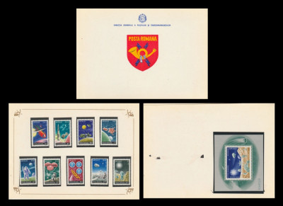 1972 Romania, Incheierea programului Apollo LP 814-15, carnet filatelic foto