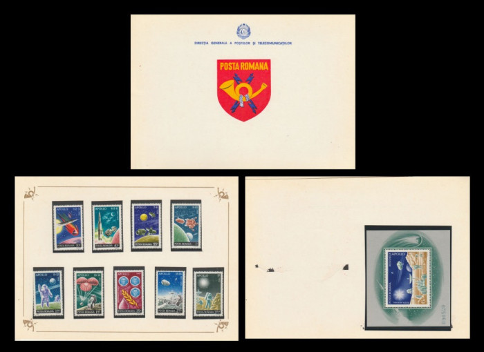 1972 Romania, Incheierea programului Apollo LP 814-15, carnet filatelic