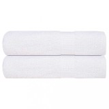 VidaXL Prosoape de duș 2 buc alb 70x140 cm 360 g/m&sup2; 100% bumbac