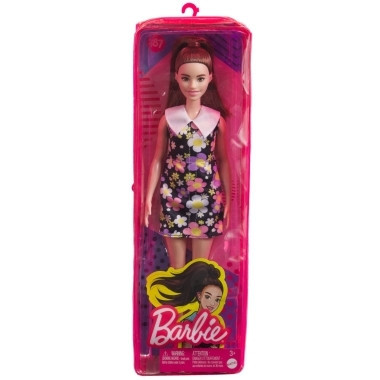 Barbie Fashionistas satena cu rochie cu imprimeu floral foto