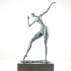 Nud modern - statueta din bronz pe soclu din marmura JK-68