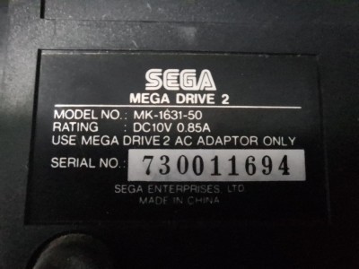 Original Genesis Sega Mega Drive 2 Retro Game Console 16 Bit, No MK-1631-50 foto