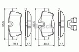 Set placute frana,frana disc MINI MINI Roadster (R59) (2012 - 2016) BOSCH 0 986 494 645