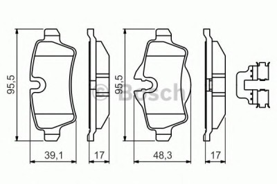 Set placute frana,frana disc MINI MINI Cabriolet (R57) (2007 - 2016) BOSCH 0 986 494 645 foto