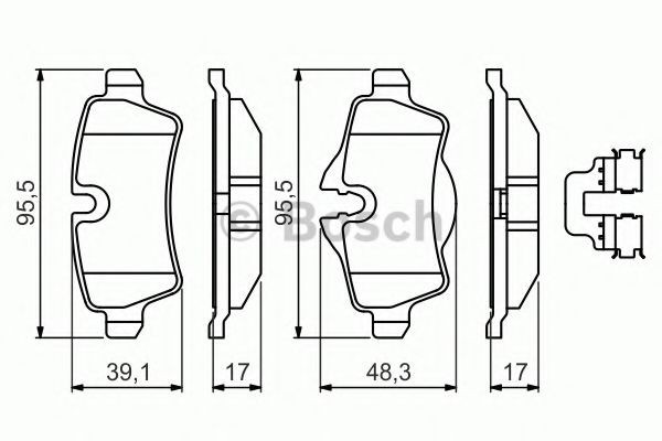 Set placute frana,frana disc MINI MINI Cabriolet (R57) (2007 - 2016) BOSCH 0 986 494 645