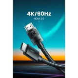 CABLU video Ugreen, &quot;HD119&quot; HDMI (T) la HDMI (T) 4K la 30Hz, lungime 5m, braided, conectori auriti, negru &quot;40103&quot; (timbru verde 0.08 lei) - 6957303841