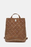 Desigual rucsac YANKEE METAL PATCH S culoarea maro, mic, cu imprimeu, 25WAKP31