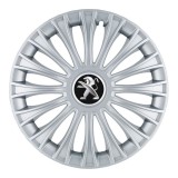 Set 4 Capace Roti, potrivite jantelor de R14, pentru Peugeot, model dino cromat