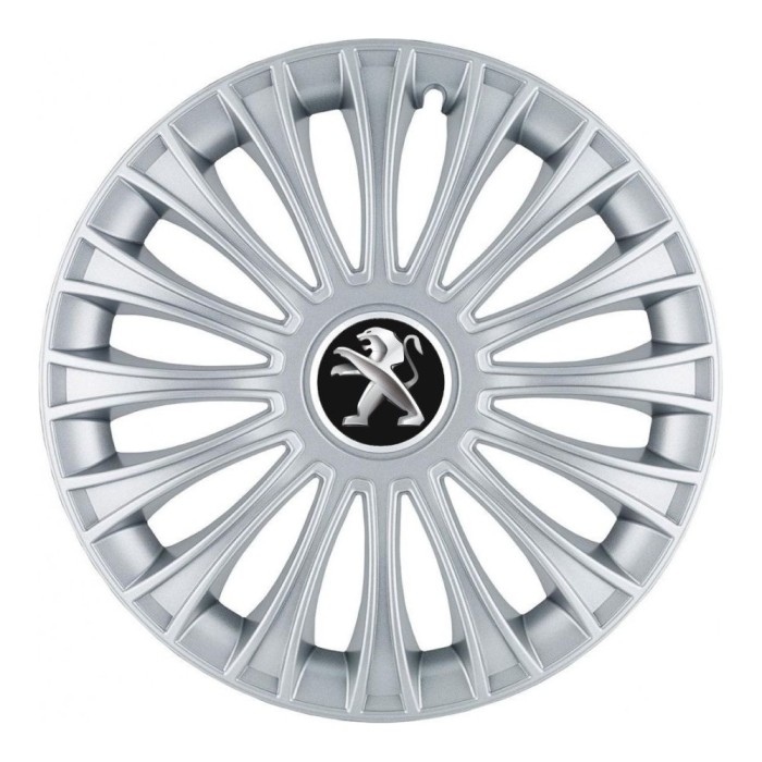Set 4 Capace Roti, potrivite jantelor de R14, pentru Peugeot, model dino cromat