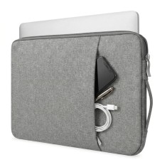 Geanta Laptop 13"-14" iUni, Material Textil Impermeabil, Anti-zgarieturi, Anti-socuri, Buzunar extern, Gri