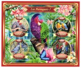 Madagascar 2022: Papagali - Set Complet Timbre Colita + Bloc, Straine Dupa 1950