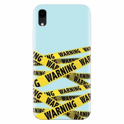 Husa silicon pentru Apple Iphone XR, Warning foto