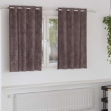 Draperii 2 buc. cu grommet maro 140x140 cm