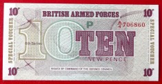 British Armed Forces 10 Pence Seria 6 1972 UNC necirculata **