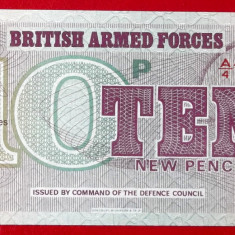 British Armed Forces 10 Pence Seria 6 1972 UNC necirculata **