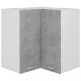 Dulap suspendat de colț &ldquo;Lyon&rdquo;, gri beton, 57x57x60 cm, PAL