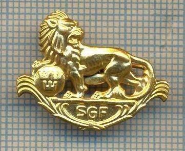 Y 606 INSIGNA - ,,SGF&amp;quot; -GIMNASTICA- SIMBOL LEUL -SUEDIA -PENTRU COLECTIONARI foto