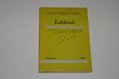 Buletinul constructiilor volumul 6 - 1987 foto