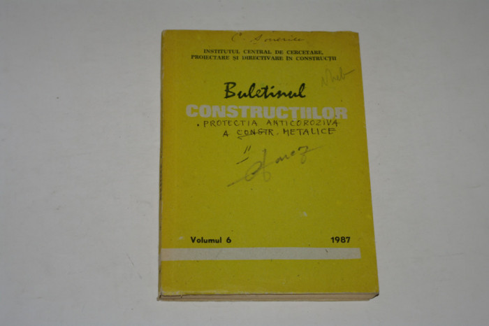 Buletinul constructiilor volumul 6 - 1987