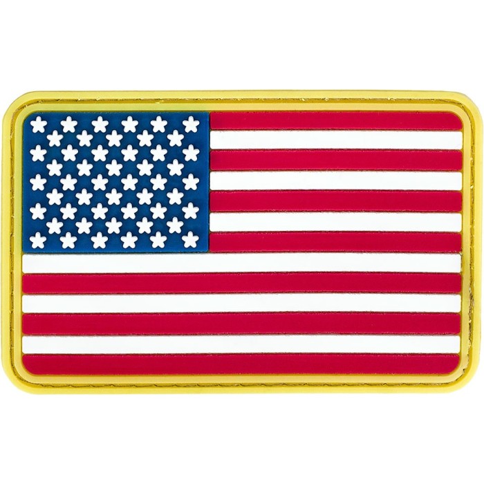 Ecuson 3D PVC USA Flag Velcro MFH