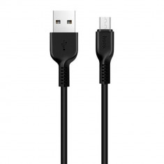 HOCO - Cablu de date (X20 Flash) - USB-A la Micro-USB, 10W, 2A, 1.0m - Negru